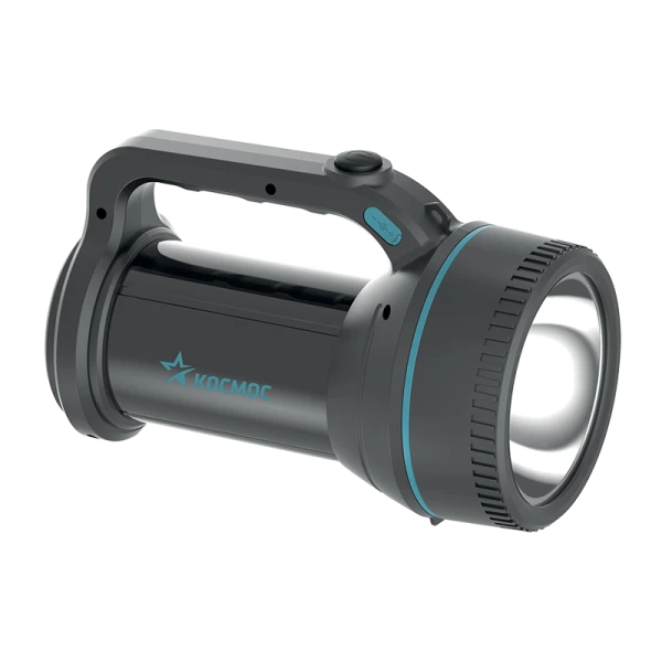 *Фонарь светодиодный Космос 367W 7W 1LED от аккумулятора 2 режима черный (1/20) 