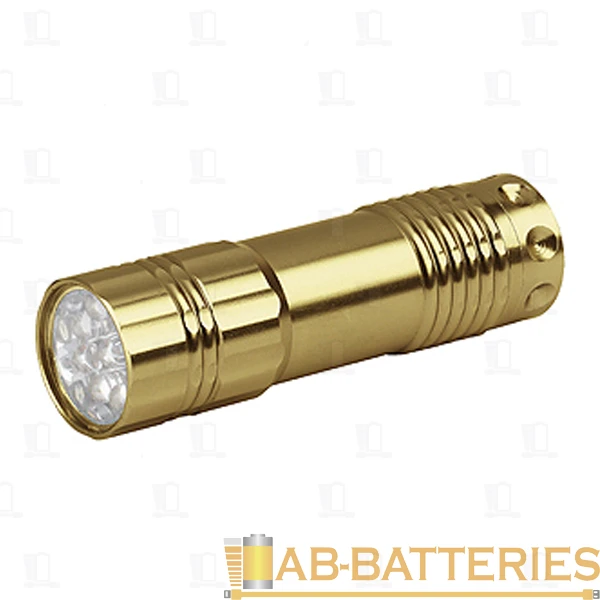Фонарь универсальный Трофи TM9G 0.7W 9LED от батареек золотой в коробке (1/60/360)