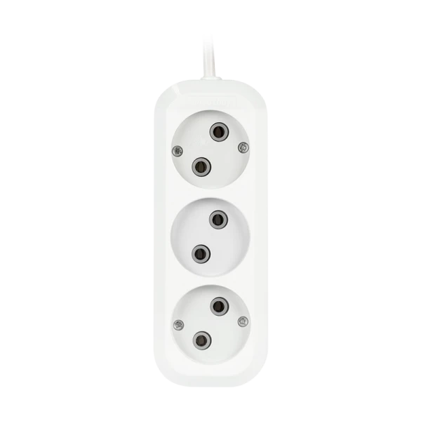 Удлинитель Smartbuy 3р.Б/З 10A 2.0м ПВС 2x1мм² белый (1/50)