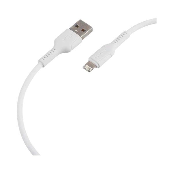 Кабель GoPower GP21L USB (m)-Lightning (m) 1.0м 2.4A силикон белый (1/200/800)