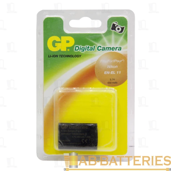 Аккумулятор для цифровой камеры GP DNK011 (Nikon EN-EL-11) 3.7V 430mAh