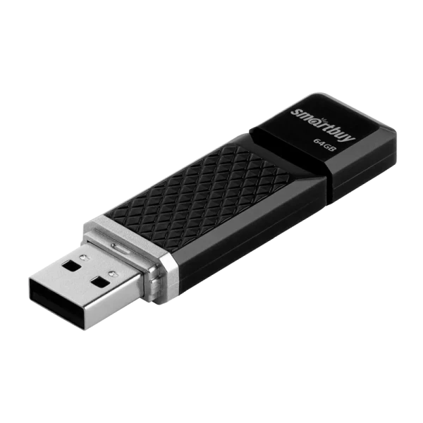 Флеш-накопитель Smartbuy Quartz 64GB USB2.0 пластик черный