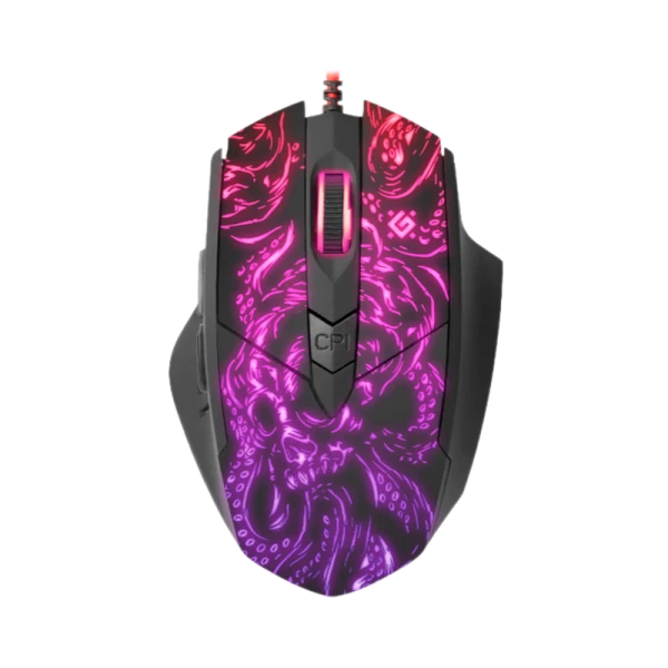 Мышь проводная Defender GM-650L Titan игровая USB RGB красный (1/40)