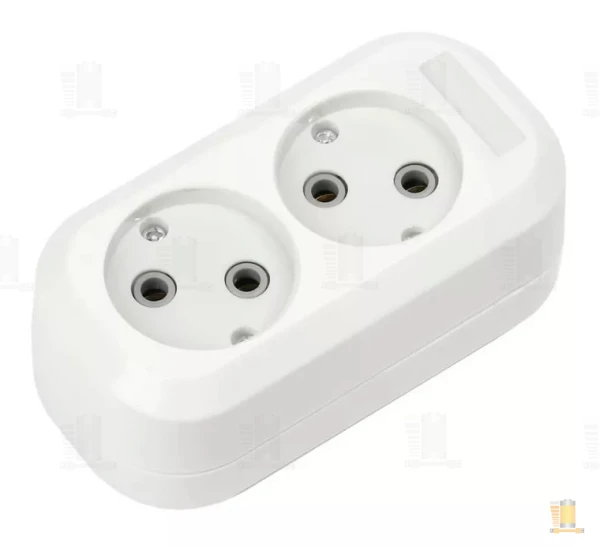 Колодка Smartbuy 2р.Б/З белый (1/100)