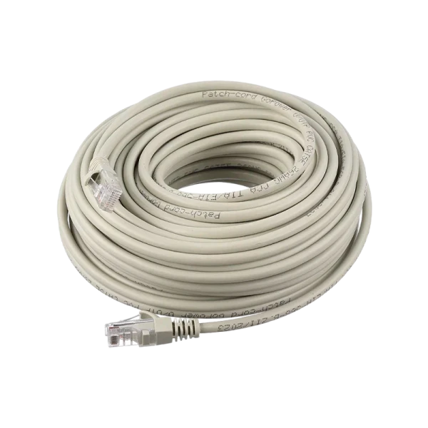 Патч-корд GoPower RJ-45 (m)-RJ-45 (m) 20.0м кат.5е ПВХ 26AWG CCA серый в пакете (1/20)
