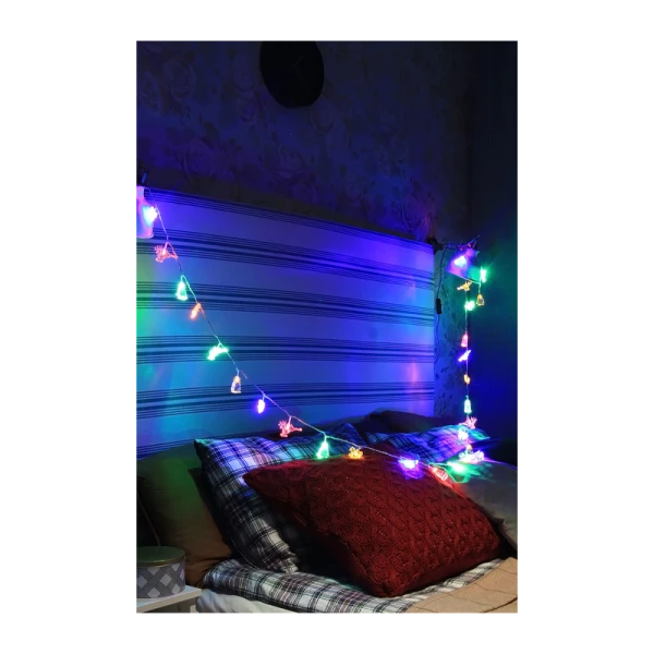 Гирлянда Космос "Животные" 30LED 4.4м микс нить 8 режимов прозрачн.насадки ассорти (1/50)