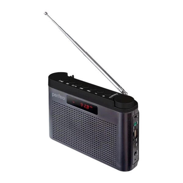 Радиоприемник Perfeo I70 ТАЙГА 6W пластик microSD USB/Jack3.5 FM серый
