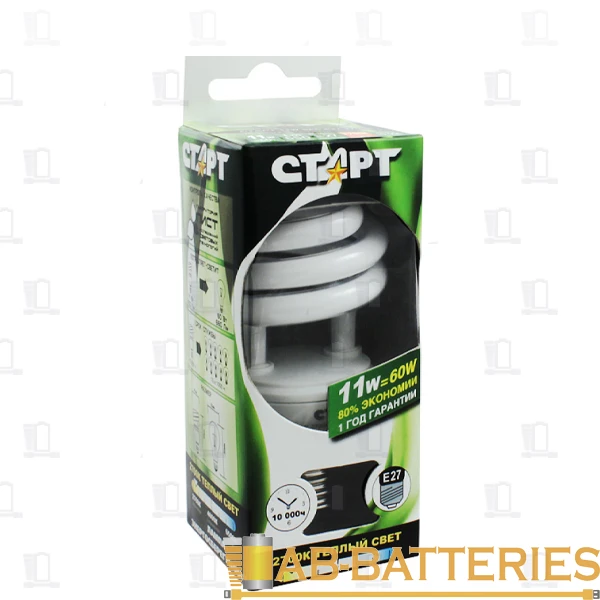Лампа люминесцентная Старт SP E27 11W 4000К 220V спираль