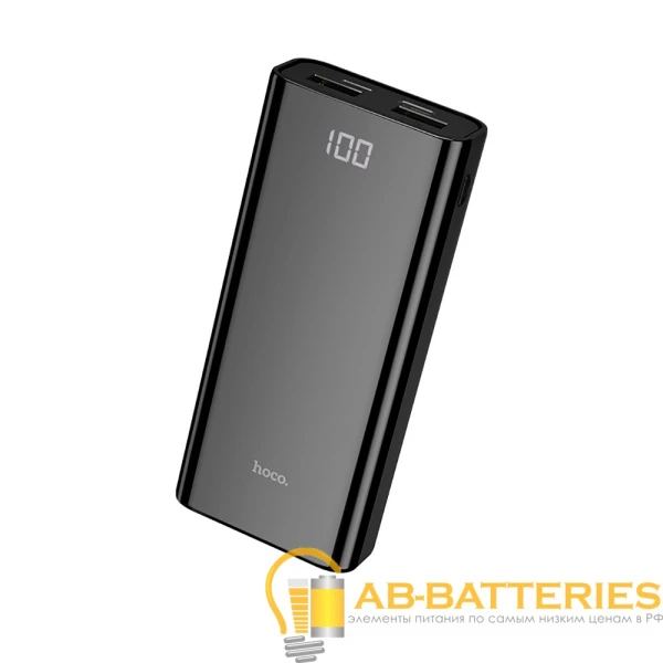 Внешний аккумулятор HOCO J45 10000mAh 2.0A 2USB/Type-C черный (1/64)