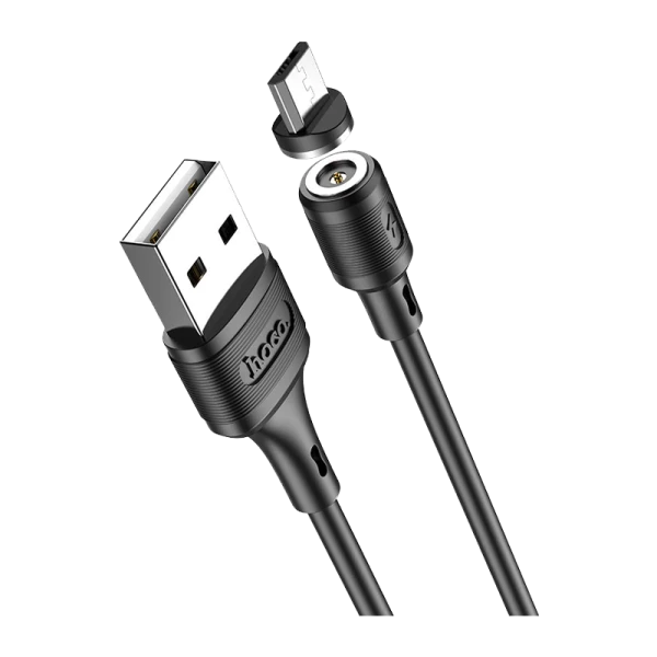 Кабель HOCO X52 USB (m)-microUSB (m) 1.0м 2.0A ПВХ магнит черный (1/31/310)