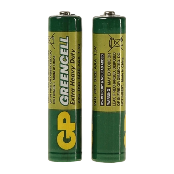 Батарейка GP GreenCell R03 AAA Shrink 2 Heavy Duty 1.5V (2/40/200/1000) R