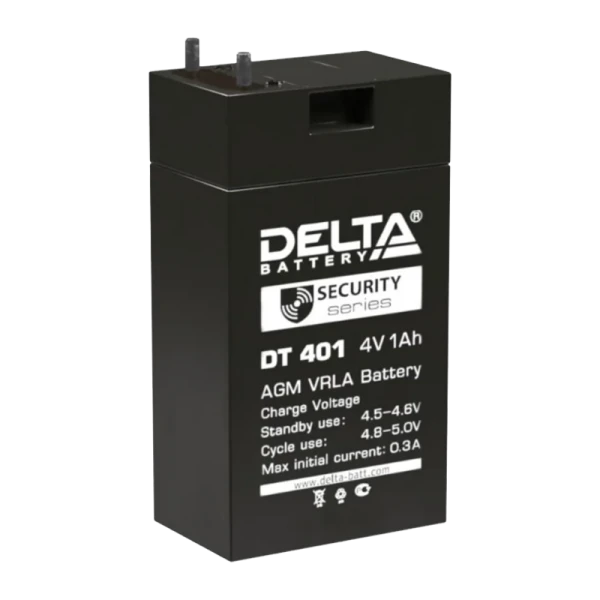 Аккумулятор свинцово-кислотный Delta DT 401 4V 1.0Ah (1/200)