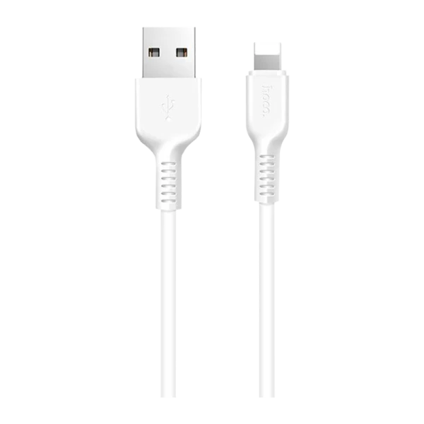 Кабель HOCO X20 USB (m)-Lightning (m) 1.0м 2.4A ПВХ белый (1/30/300)