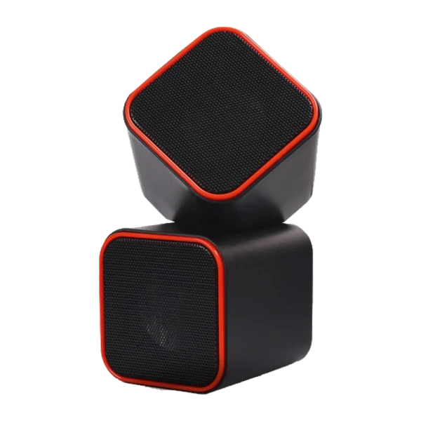 Колонки 2.0 Smartbuy CUTE 6W USB+Jack 3.5мм черный оранжевый (1/60)