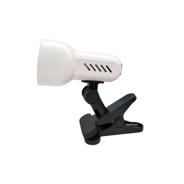 Светильник настольный Ultraflash UF-381 40W 230V E27 прищепка ЛОН белый (1/40)