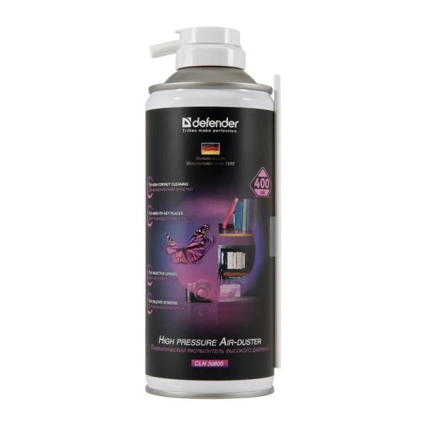 Сжатый воздух (пневматический распылитель) Defender CLN30805 Gaming 400мл +трубочка (1/12)