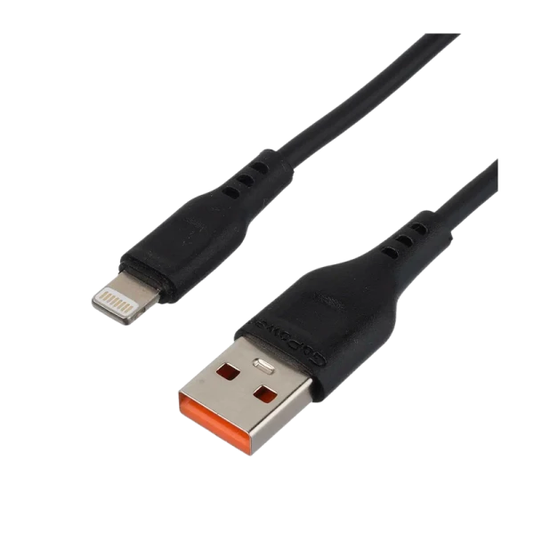 *Кабель GoPower GP01L-2M USB (m)-Lightning (m) 2.0м 2.4A черный (1/200/800) 