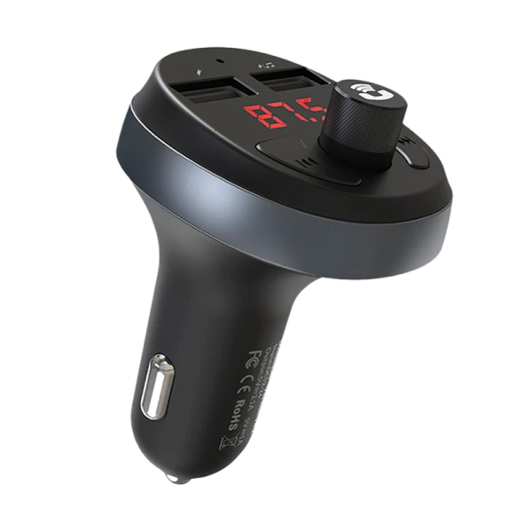 FM-трансмиттер HOCO E41 2USB microSD bluetooth 4.2 черный (1/96)