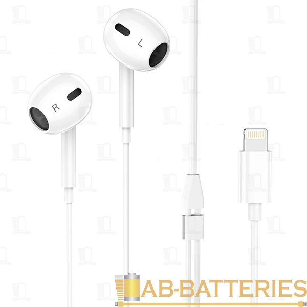 Наушники вставные Borofone BM30 Max с микр. Type-C (m) белый (1/60/240)