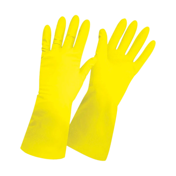 Перчатки Рыжий кот M латексные 1 пара желтый (1/12/240)