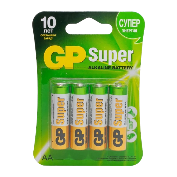 Батарейка GP Super LR6 AA BL4 Alkaline 1.5V (4/40/320)