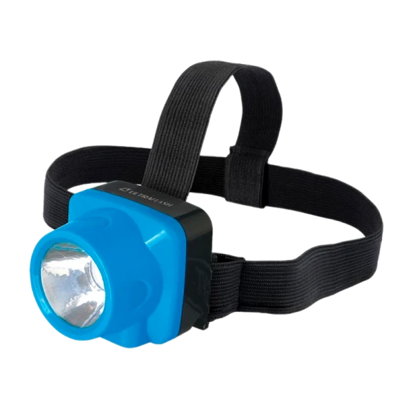 Фонарь налобный Ultraflash LED5375 1W 1LED от аккумулятора IP43 синий (1/180)