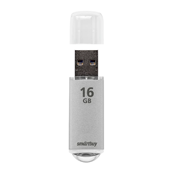 Флеш-накопитель Smartbuy V-Cut 16GB USB2.0 пластик серебряный