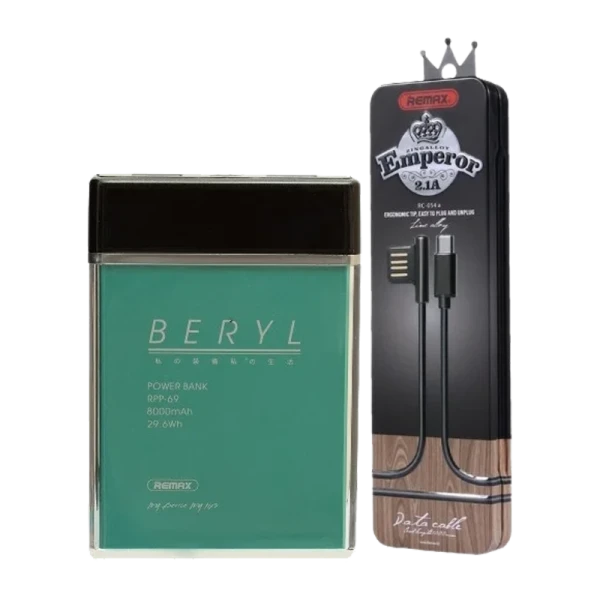 Внешний аккумулятор Remax RPP-69 Beryl 8000mAh 2.0A 2USB зеленый