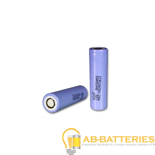 Аккумулятор Li-ion Samsung 18650 bulk 2800mAh без защиты (1/100/200)