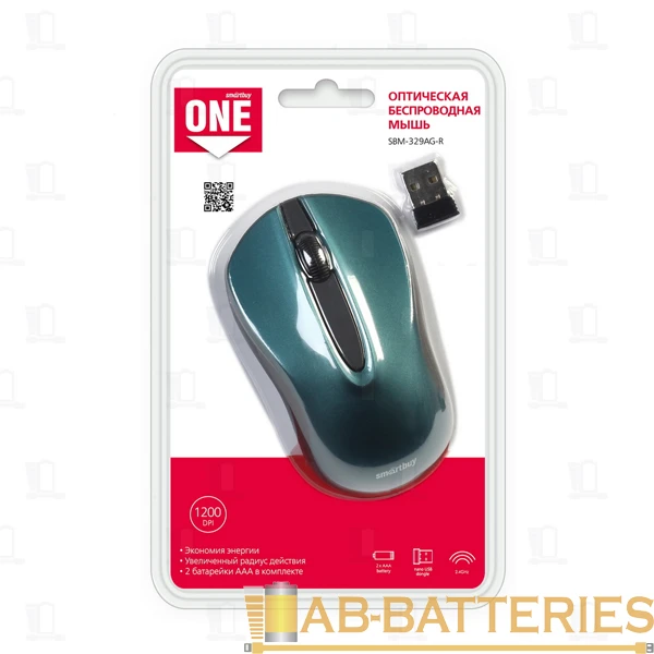 Мышь беспроводная Smartbuy 329AG ONE классическая USB синий (1/60)