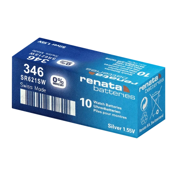 *Батарейка Renata 346 (SR712SW) Silver Oxide 1.55V (10/100) 