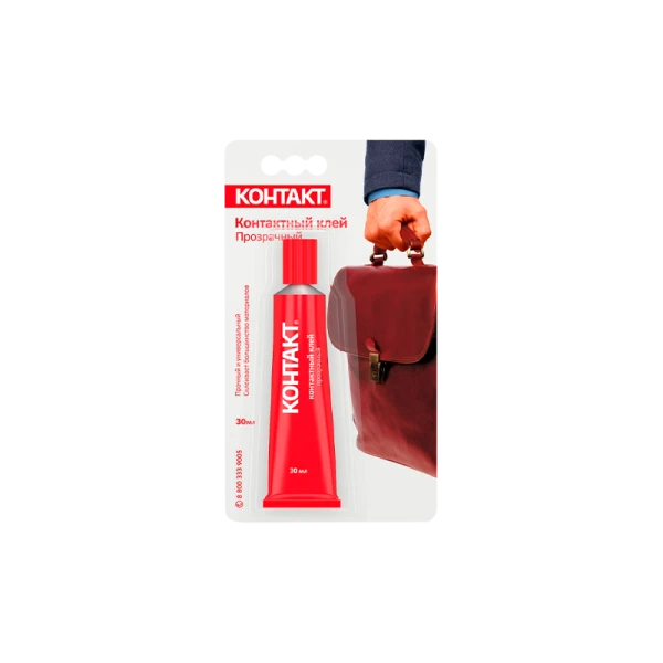 *Клей Контакт 30мл универсальный BL1 прозрачный (1/12/144) 