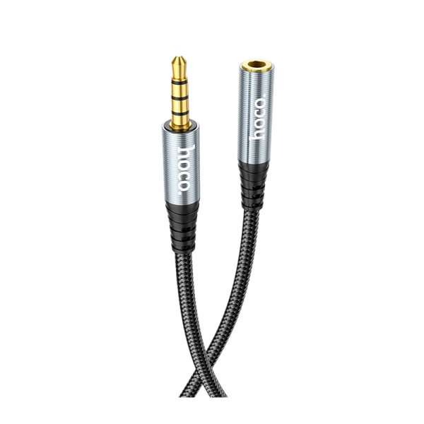 Кабель AUX HOCO UPA20 Jack 3.5mm (f)-Jack 3.5mm (m) 1.0м нейлон серый (1/31/310)