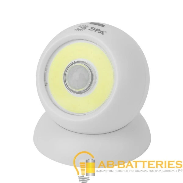 Фонарь пушлайт ЭРА SB-802 Сфера-2 5W COB от батареек белый (1/12/48)