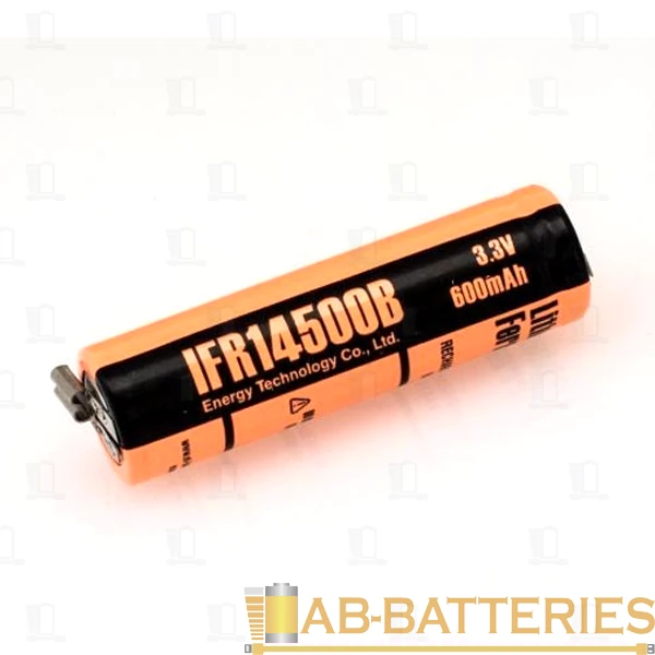 Аккумулятор ET IFR14500B-F 600mAh, Li-Fe, 3.3V