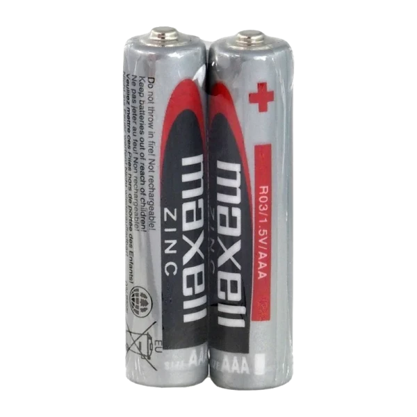 Батарейка Maxell ZINC R03 AAA Shrink 2 Heavy Duty 1.5V (2/40/400/1600)