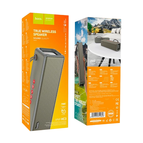 Портативная колонка HOCO HC3 bluetooth 5.0 microSD серый (1/30)