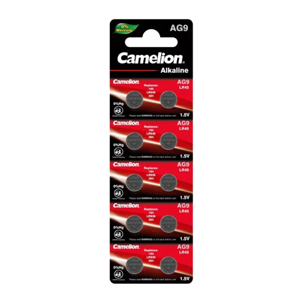 Батарейка Camelion G9/LR936/LR45/394A/194 BL10 Alkaline 1.5V (10/100/3600)