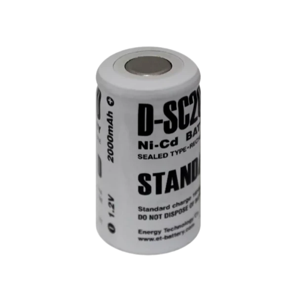 Аккумулятор ET D-SC2000 23.0*43.0, 1.2В, 2000мАч, Ni-CD (1/25/400)