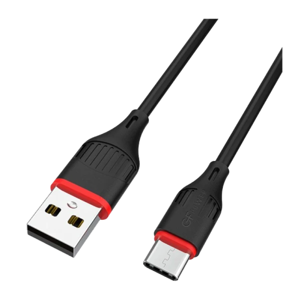Кабель GFPower 17T USB (m)-Type-C (m) 1.0м 2.4A ПВХ черный (1/648)