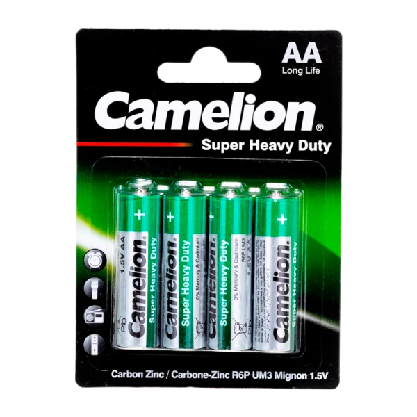 Батарейка Camelion Super R6 AA BL4 Heavy Duty 1.5V (4/48/960)