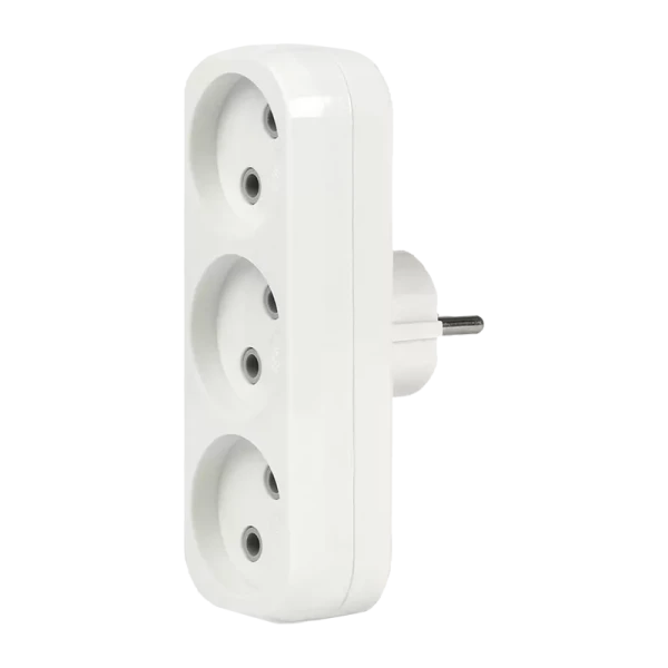 Разветвитель Smartbuy 3р.Б/З 10A белый (1/20)