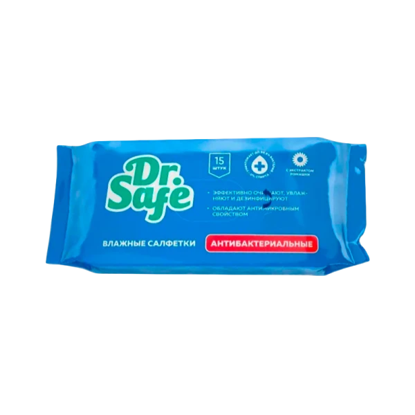 Салфетка Dr.Safe для рук антибакт.+без запаха 15шт. (1/15)