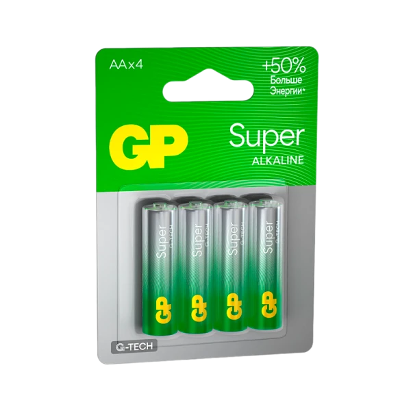 Батарейка GP Super G-Tech LR6 AA BL4 Alkaline 1.5V (4/40/320) R