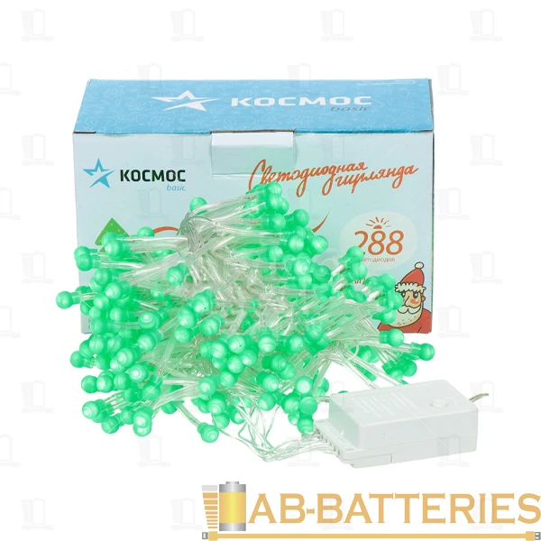 Гирлянда Космос 288LED 6.4м шарики нить 8 режимов зеленый (1/20)