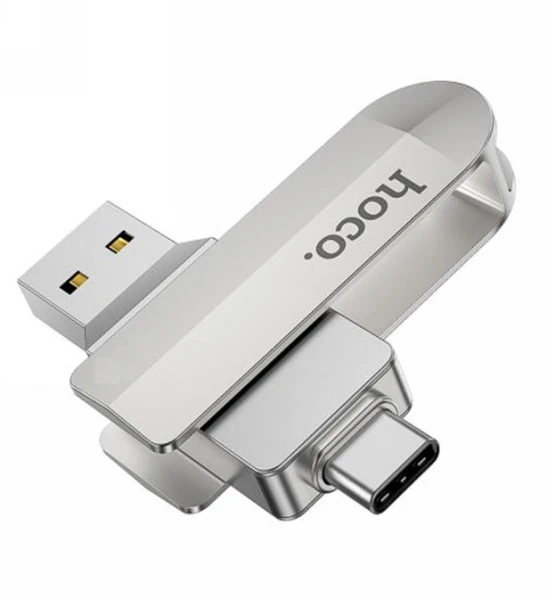 Флеш-накопитель HOCO Wise UD10 64GB USB3.0 Type-C (m) металл серебряный (1/25)