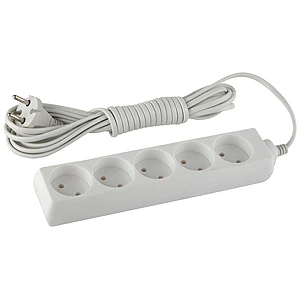 Удлинитель ЭРА UX 5р.Б/З 6A 5.0м белый (1/20)