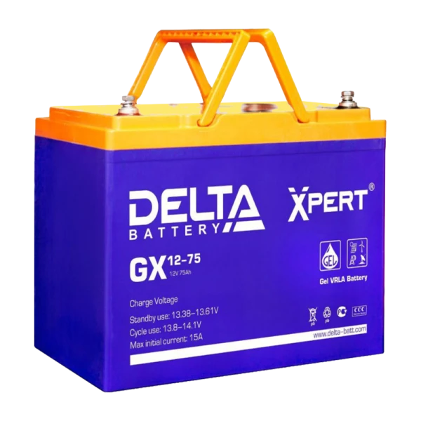 Аккумулятор свинцово-кислотный Delta GX 12-75 12V 75Ah