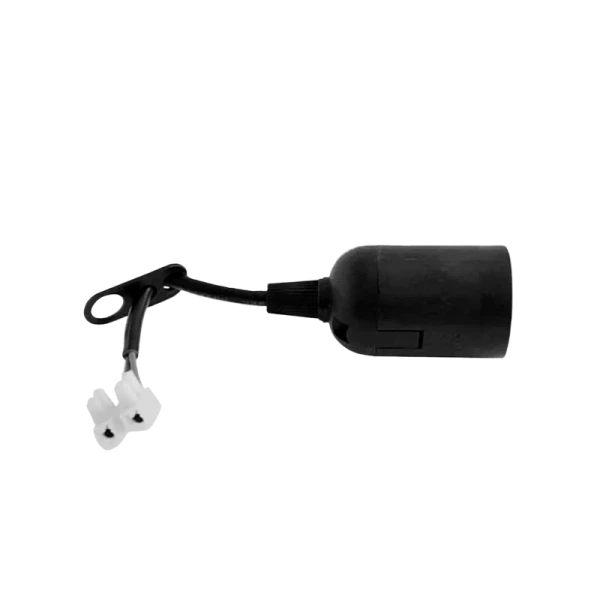 Патрон Прогресс подвесной с проводом E27 пластик черный (1/50/200)