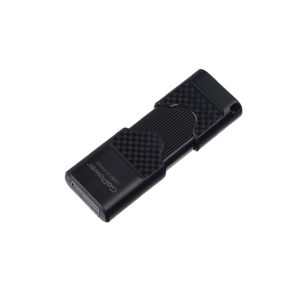 Флеш-накопитель GoPower SLIDER 16GB USB2.0 пластик черный матовый (1/50/1000)